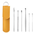 Stainless Steel Ear Wax Removal Cleaning Tool Kit with Storage Case