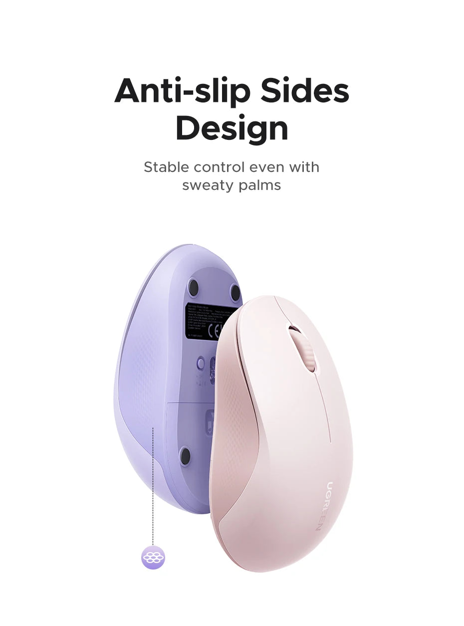 Dual-Mode Bluetooth and 2.4G Wireless Ergonomic Mouse