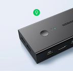4K 60Hz HDMI KVM Switch for 2 PCs Sharing Keyboard Mouse and Monitor