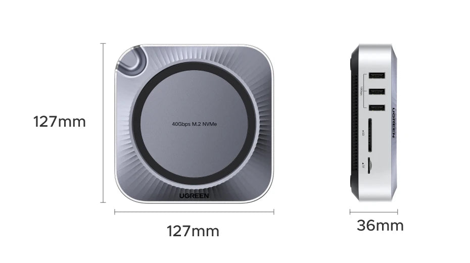 40Gbps Docking Station with M.2 NVMe SSD Case for Mac Mini - 24
