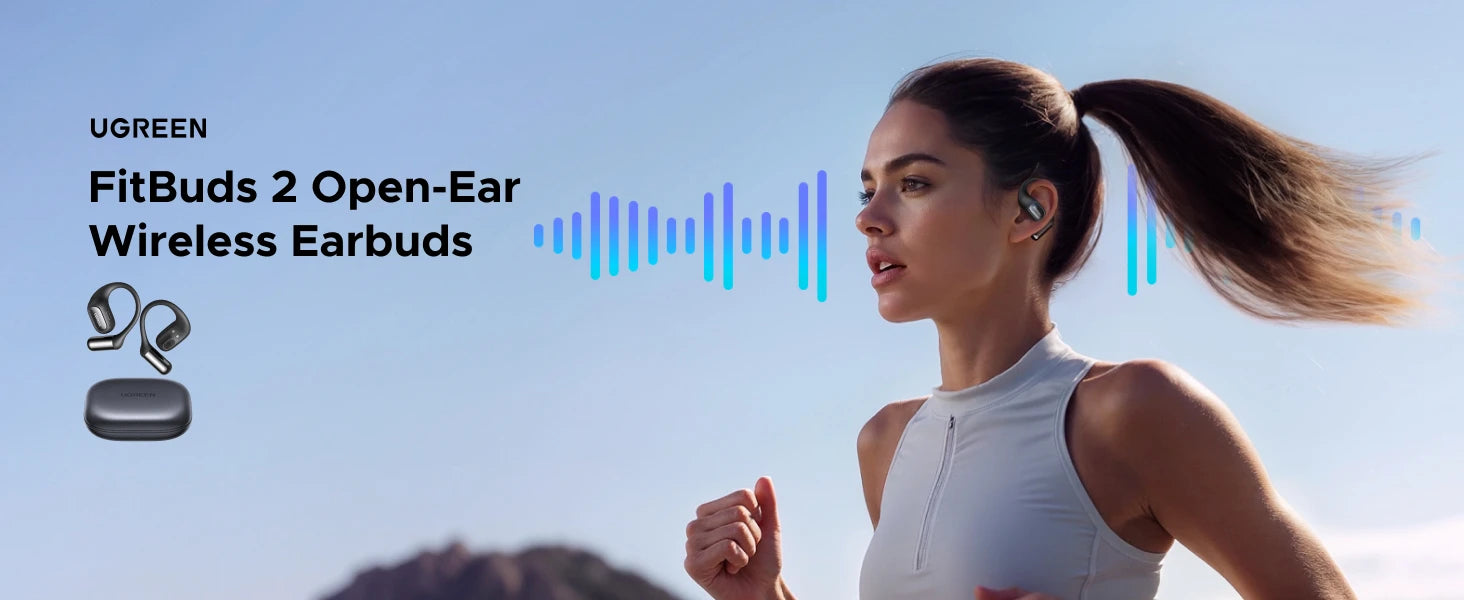 Open-Ear Bluetooth Wireless Sport Earbuds with Ear-Hooks - 7