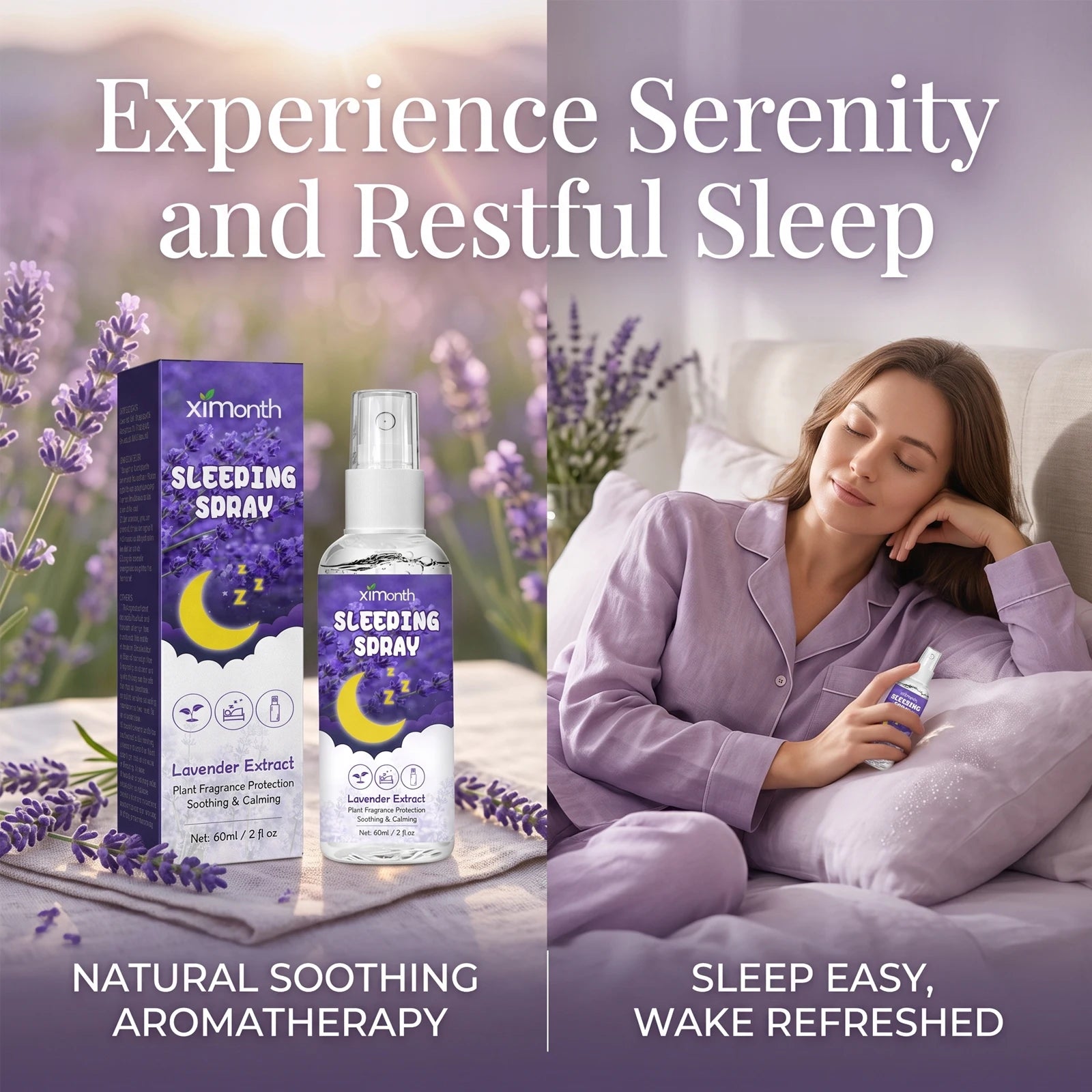 Lavender Calming Sleep Mist for Restful Nights - 1