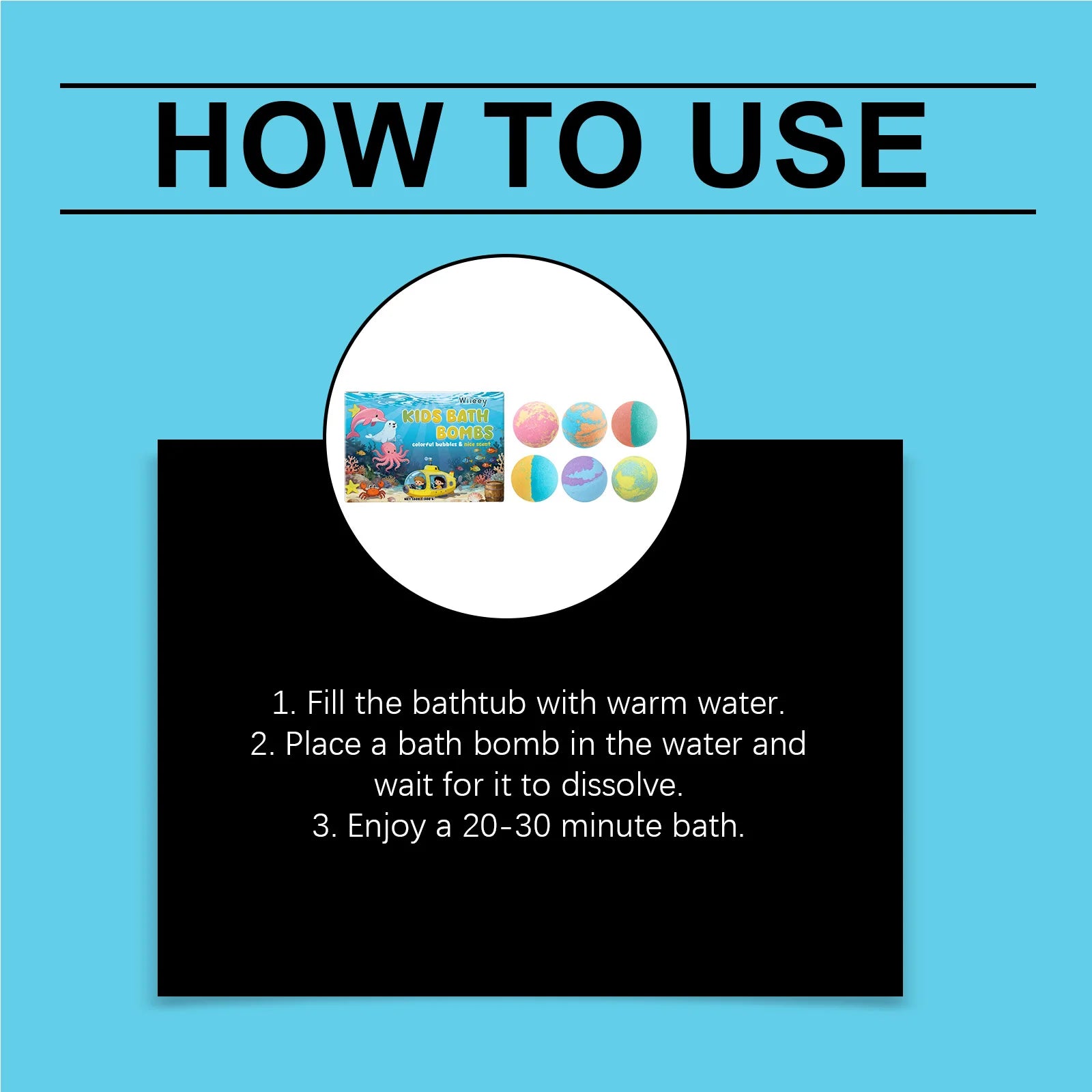 Moisturizing Fizzy Bath Bombs for Kids - 12