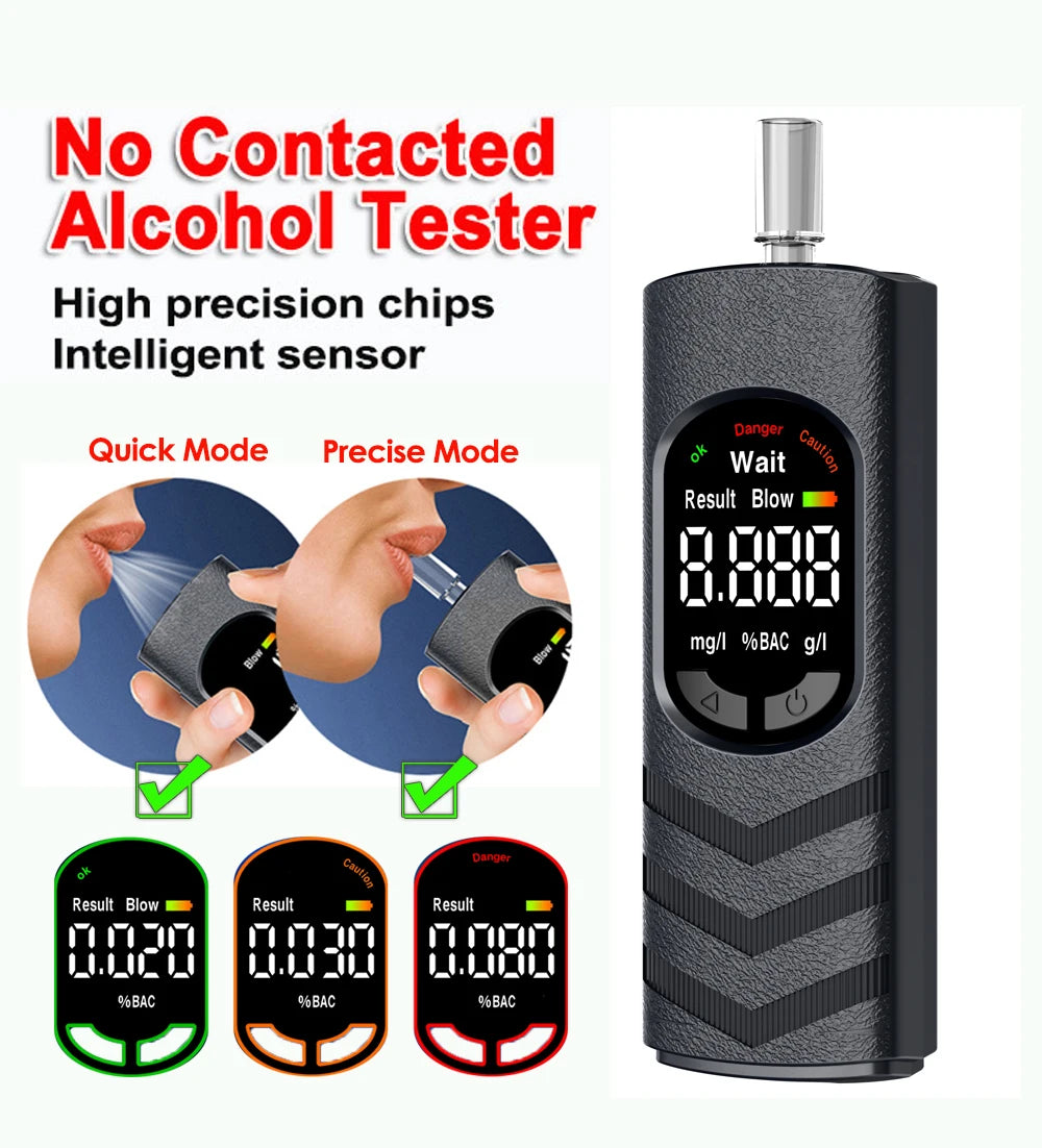 Digital Alcohol Breathalyzer Tester with LED Display