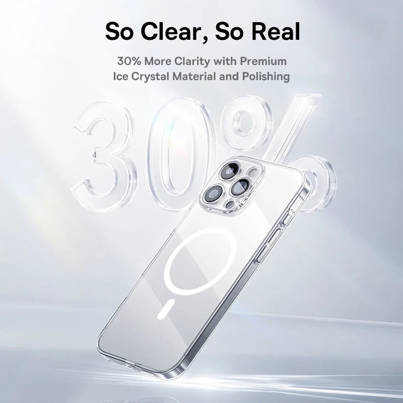 Magnetic Crystal Clear Slim Phone Case for iPhone