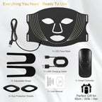 7-Color LED Silicone Facial Light Therapy Mask