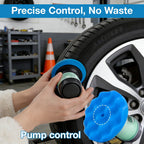 Tire Shine Applicator with Integrated Reservoir for Car Detailing