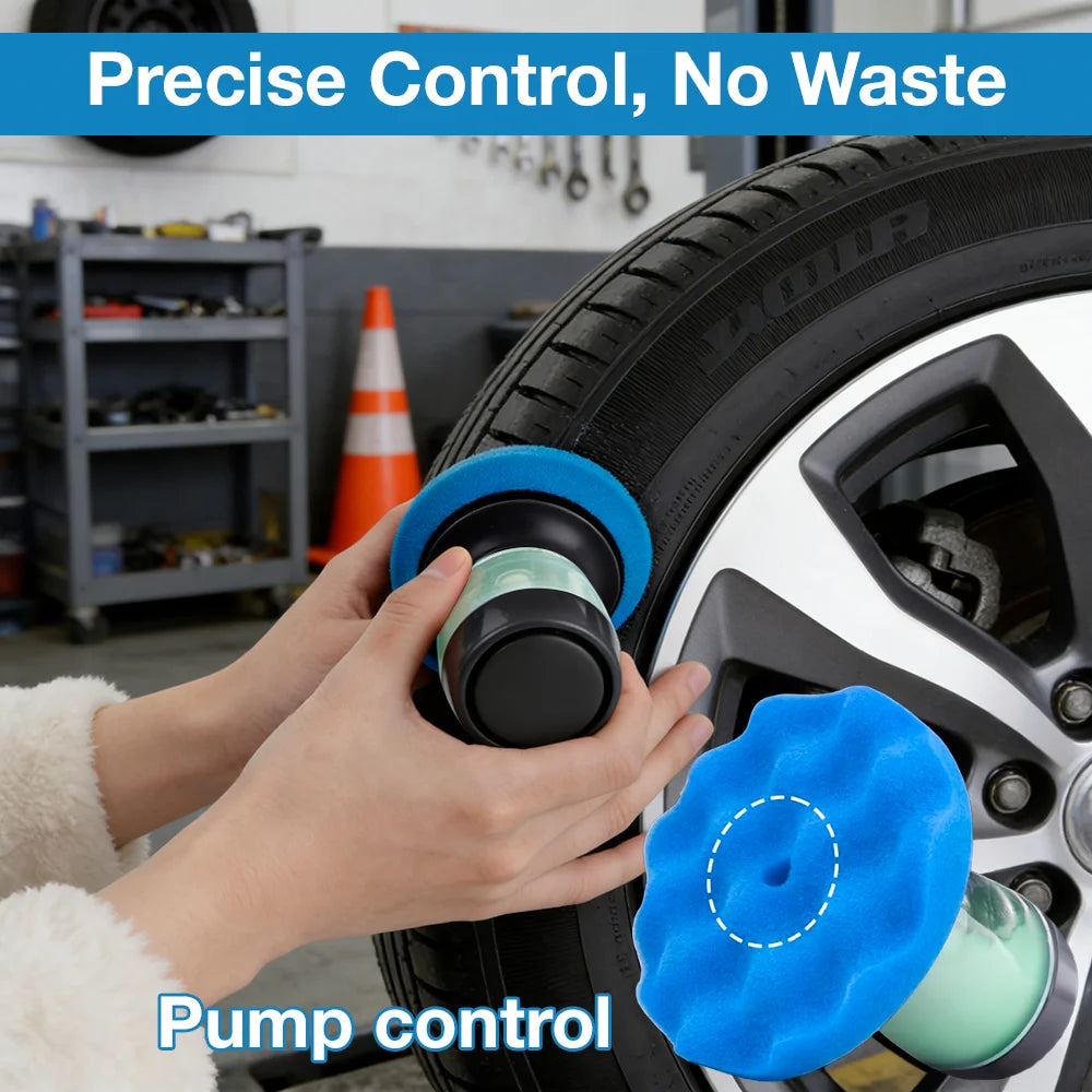 Tire Shine Applicator with Integrated Reservoir for Car Detailing - 6