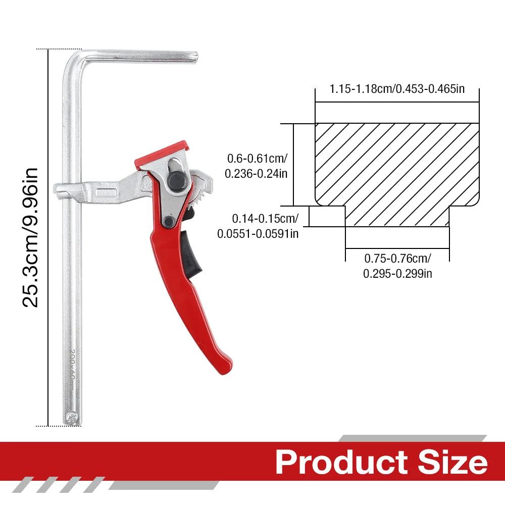 Quick Ratchet Guide Rail Clamp for Woodworking - 2