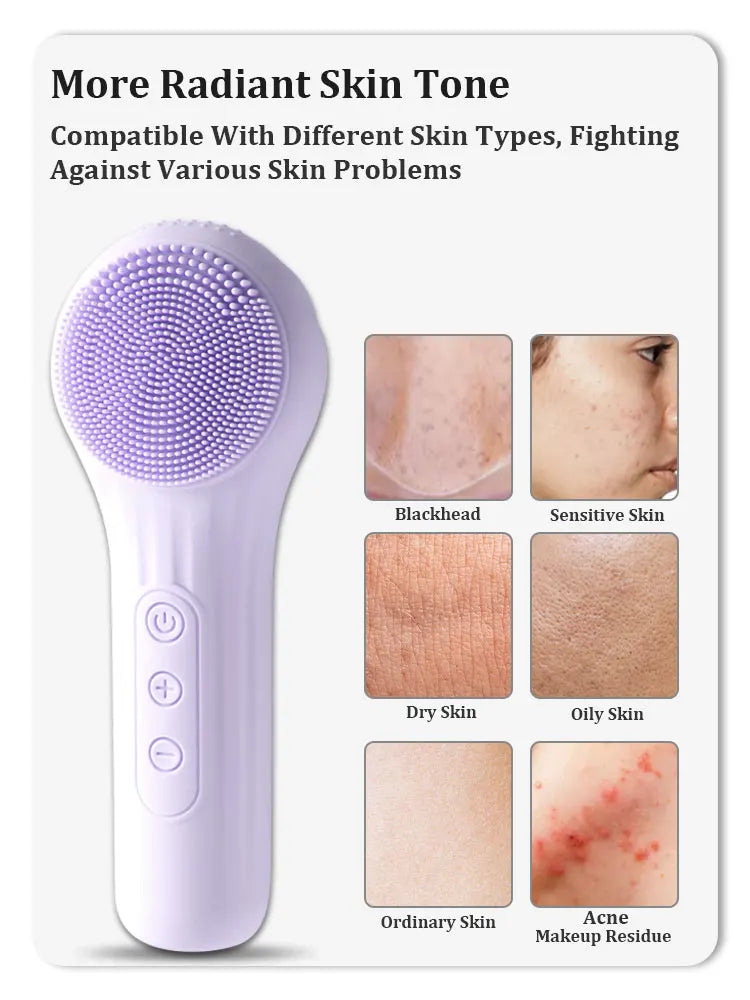 Sonic Electric Facial Cleansing and Massaging Brush