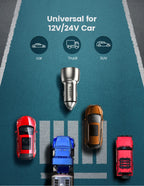 36W Dual Port USB-C PD Fast Car Charger