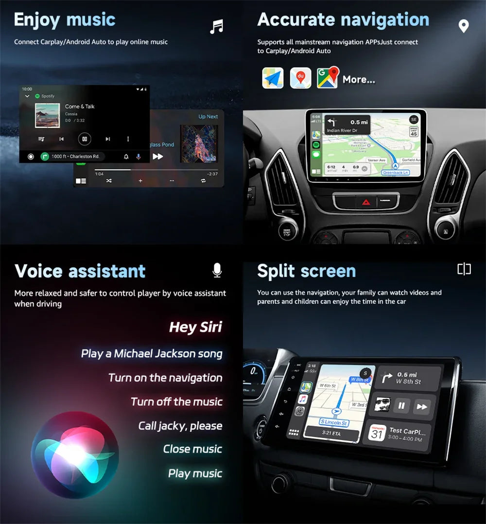 2 in 1 Wireless CarPlay and Android Auto Adapter Bluetooth 5.3 WiFi