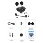 BT-12S Bluetooth 5.0 Motorcycle Helmet Headset with Dual Microphones