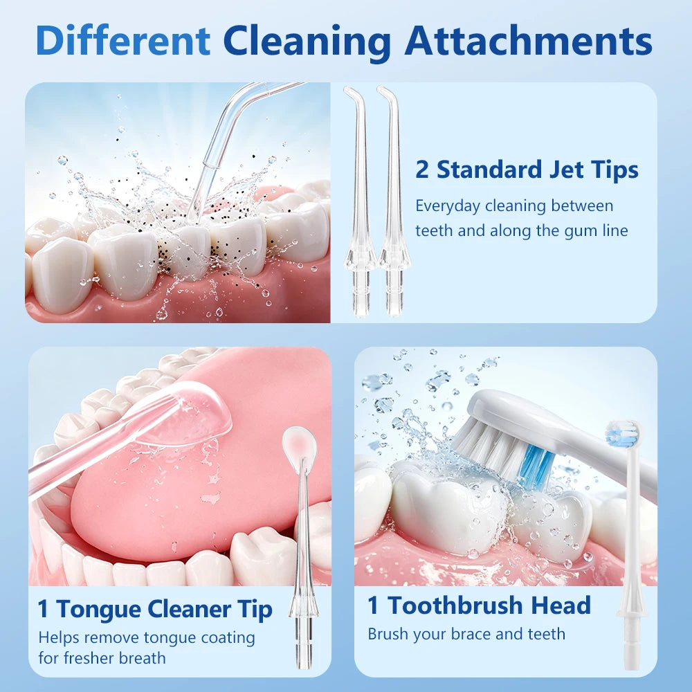 Portable Rechargeable Water Flosser for Teeth Cleaning - 6
