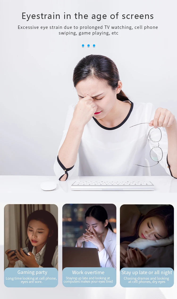 Rechargeable Eye Massager with Air Pressure and Vibration