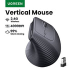 Ergonomic Vertical Wireless Mouse with 4000 DPI