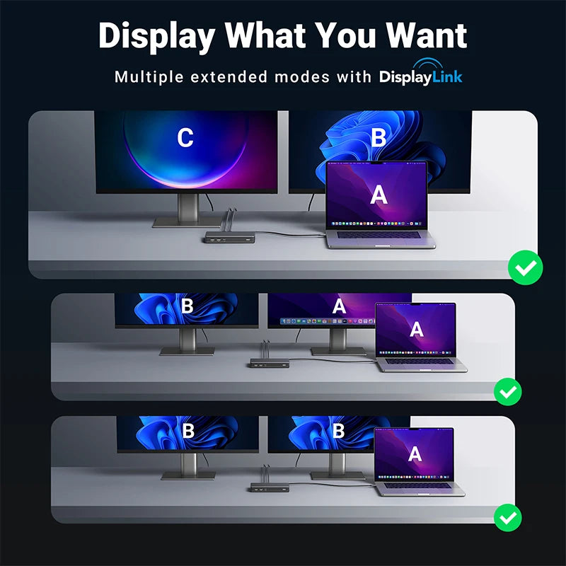 9-in-1 USB-C Docking Station with 4K Triple Display and 100W PD