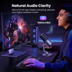 USB Condenser Microphone with RGB for Gaming and Streaming