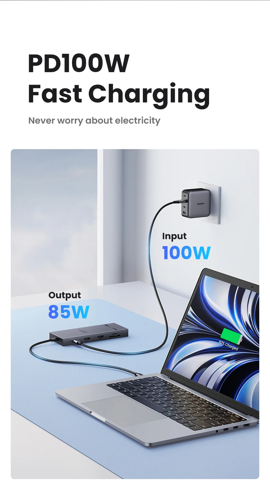 10-in-1 USB-C Docking Station with Dual 4K 60Hz HDMI and 100W PD