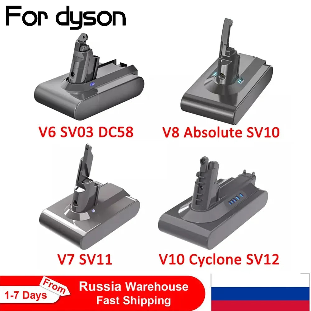Replacement Battery for Dyson V6 V7 V8 V10 Vacuum Cleaners