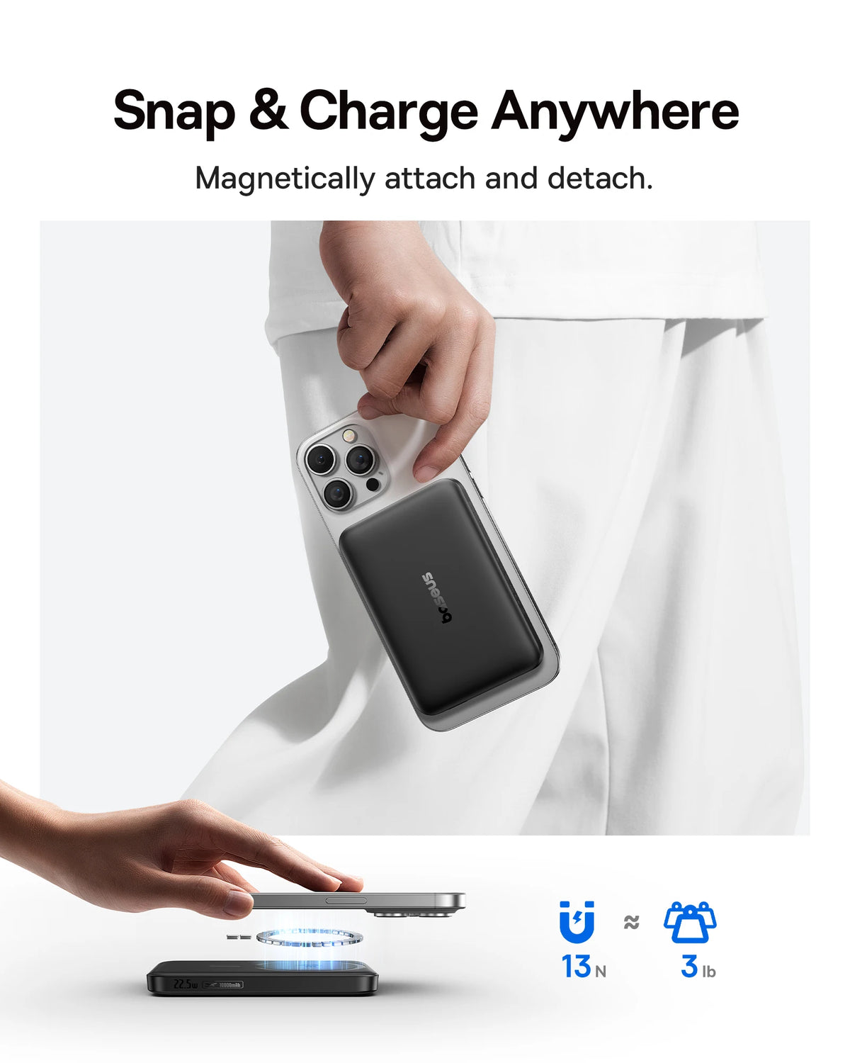 Qi2 Magnetic Wireless Portable Power Bank 10000mAh