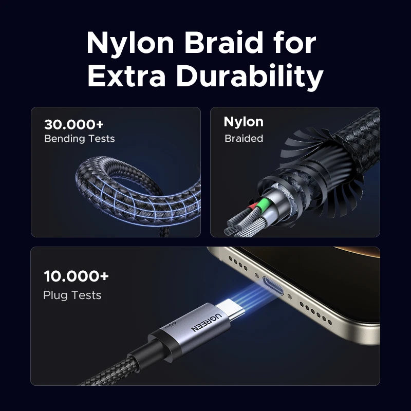 60W USB-C to USB-C Fast Charging and Data Sync Cable