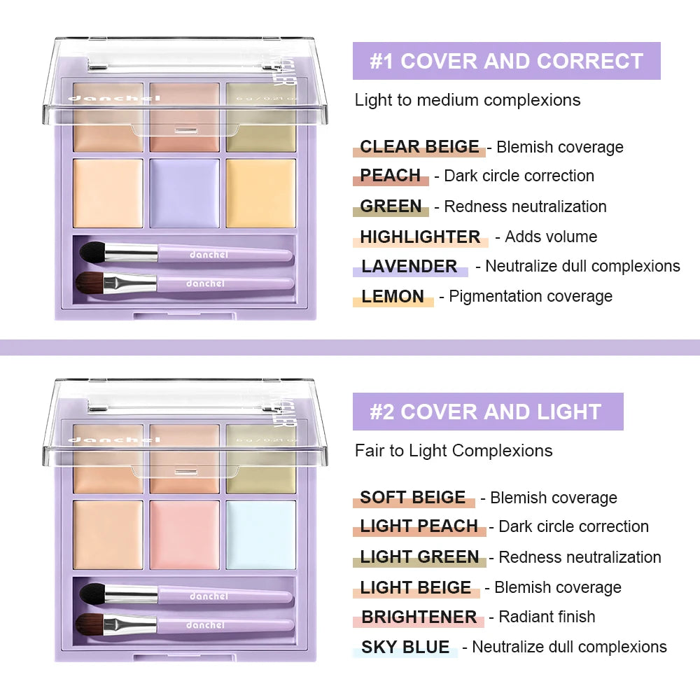 6-Color Face Concealer and Color Correcting Palette