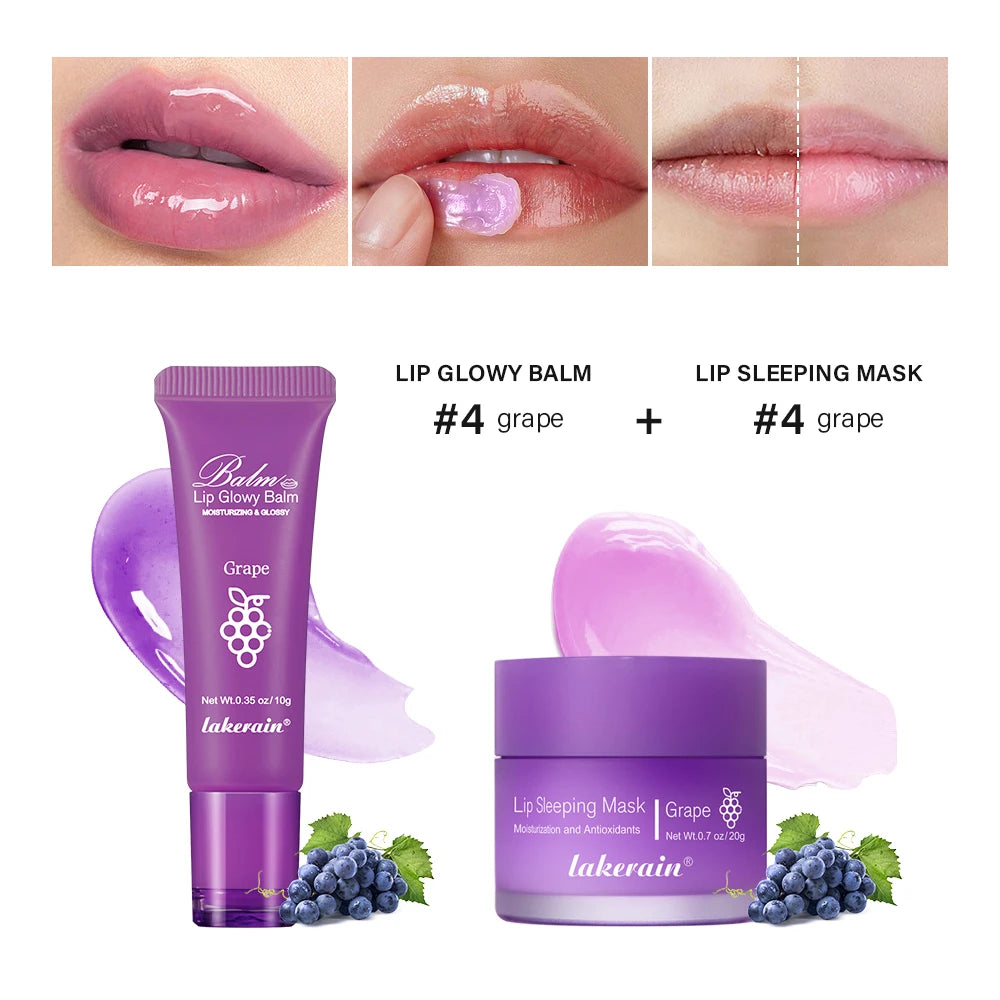 Moisturizing Lip Balm and Night Sleeping Mask Set