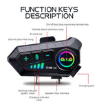 Bluetooth 5.3 Motorcycle Helmet Intercom Headset