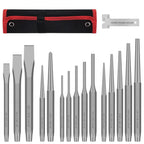 Professional 16-Piece Punch and Chisel Tool Set for Metalworking