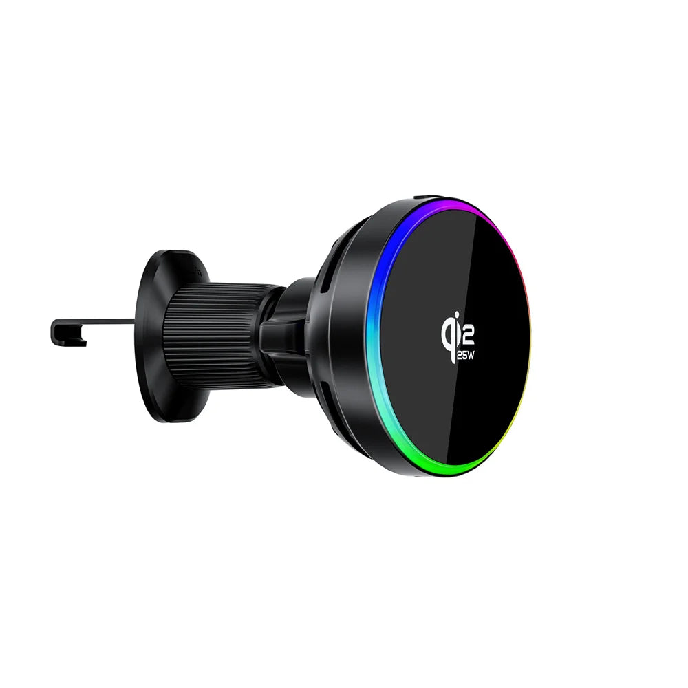 25W Magnetic Fast Wireless Car Charger with Cooling Fan