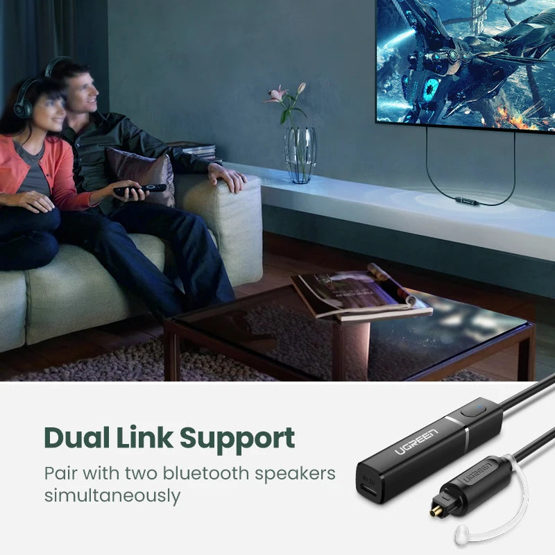 Bluetooth 5.4 Audio Transmitter for TV and PC