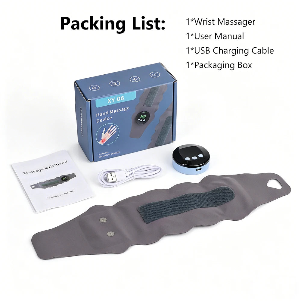 Microcurrent Wrist Massager Band with Adjustable Intensity