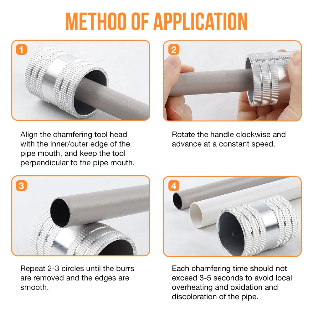 Professional Pipe Reamer and Deburring Tool for Metal and PVC Pipes