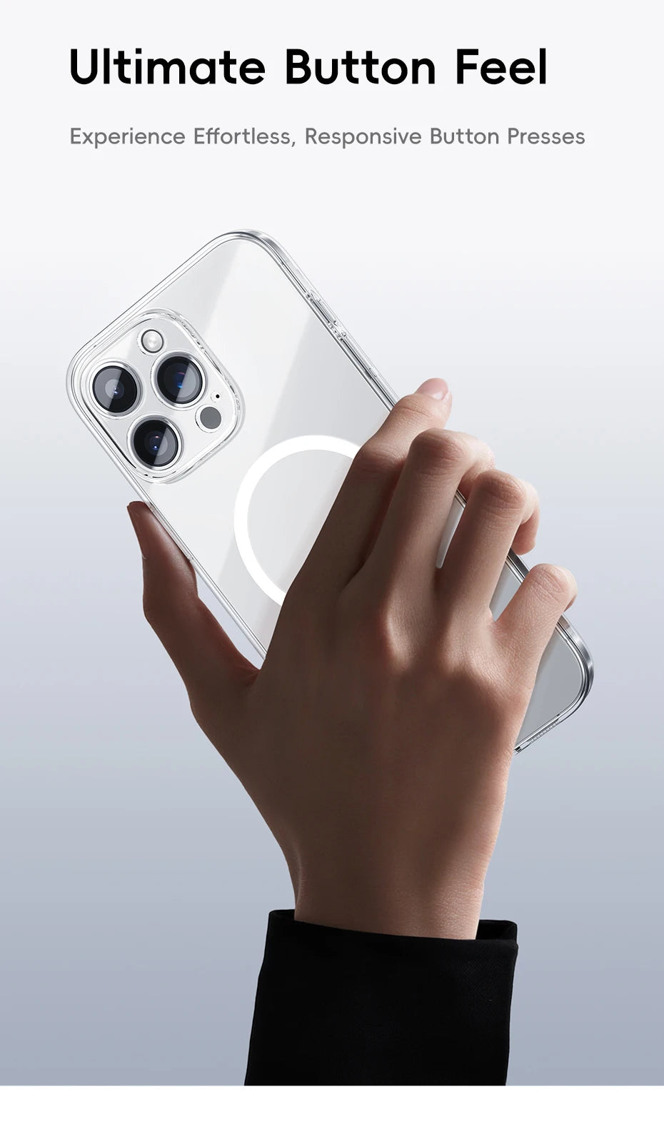 Magnetic Crystal Clear Slim Phone Case for iPhone