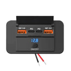 3 or 4 Port USB PD and QC3.0 Fast Charging Socket with LED Display