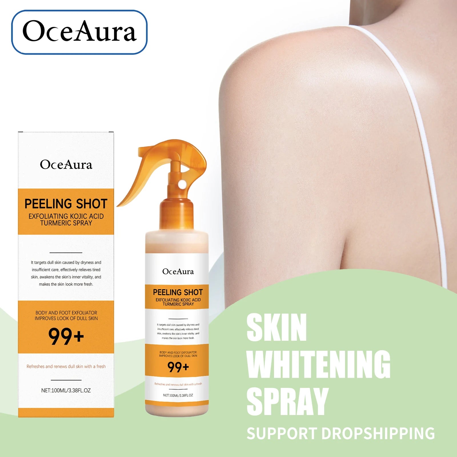Exfoliating Skin Brightening Spray for Body and Feet - 2