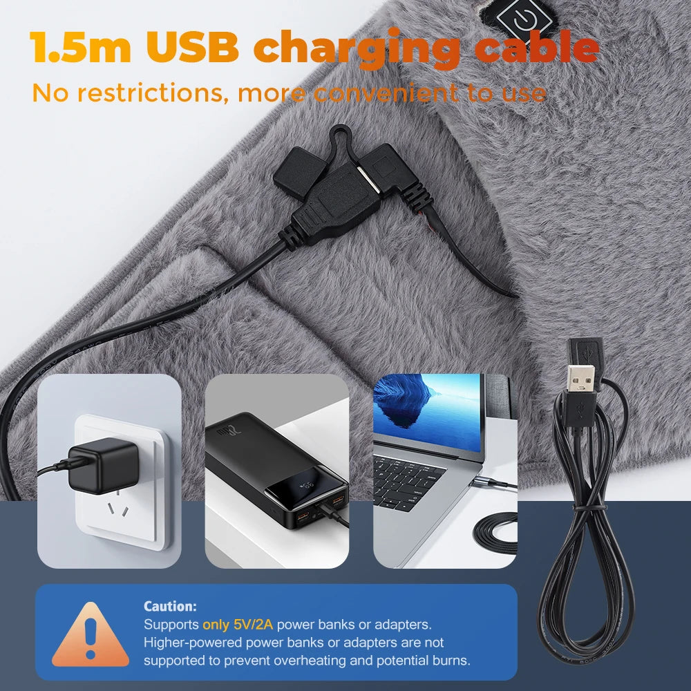 Electric Heating Pad Wrap for Back and Abdomen