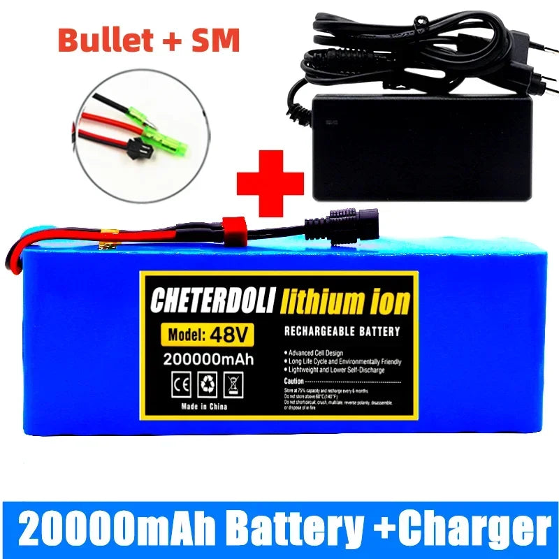 48V 20Ah Lithium-Ion E-Bike Battery Pack with Charger - 16