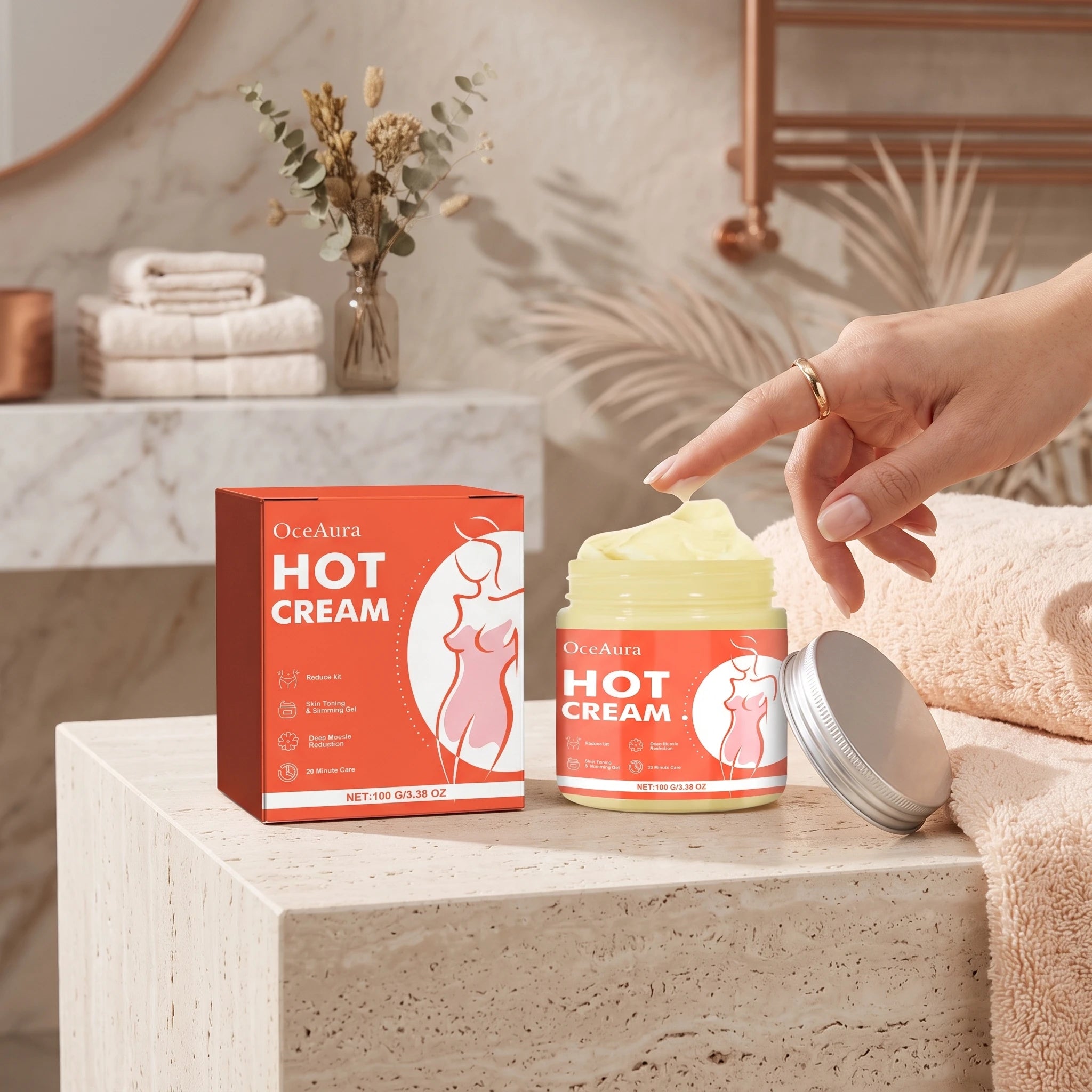 Anti-Cellulite Hot Massage Cream for Body Slimming and Toning - 4