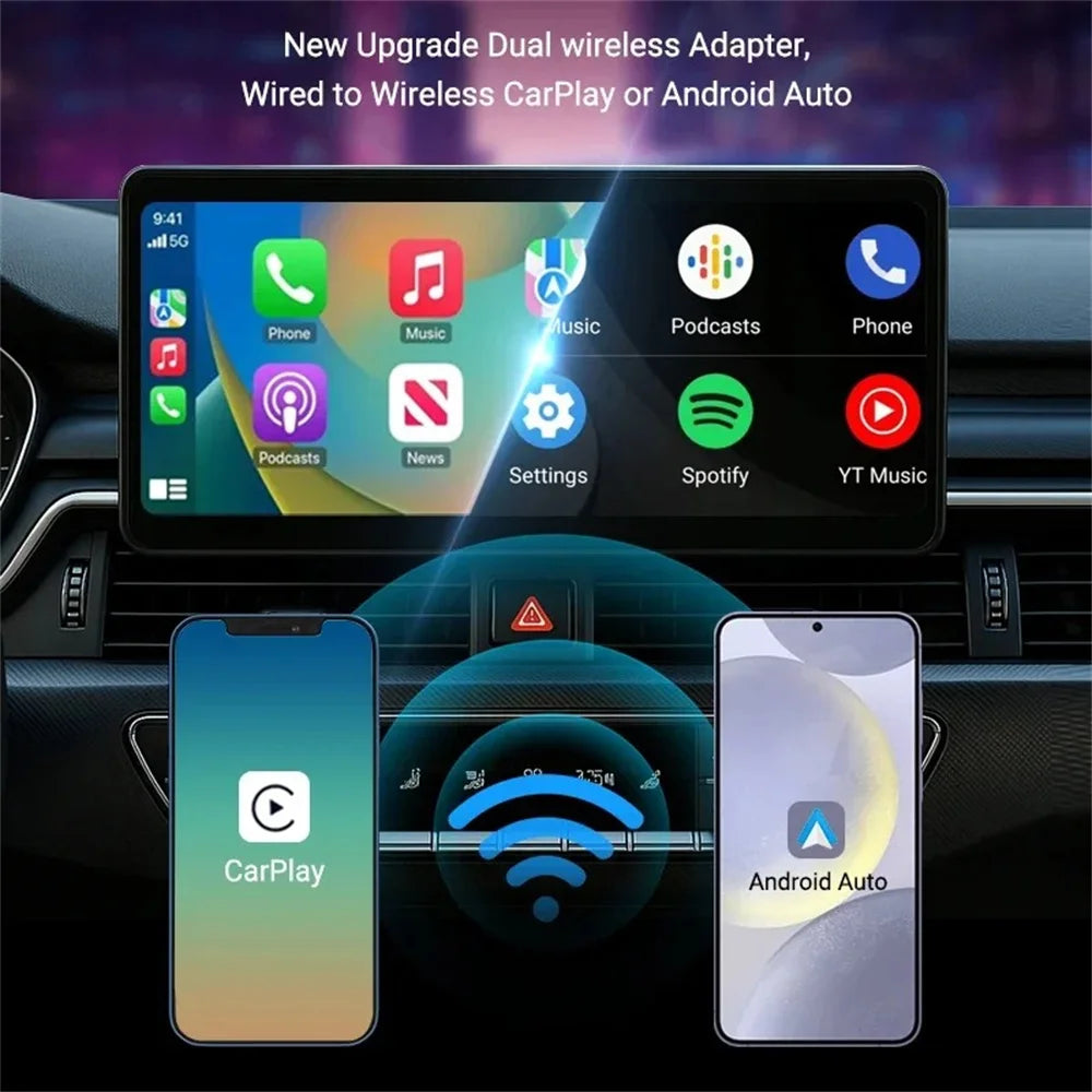 2 in 1 Wireless CarPlay and Android Auto Adapter Bluetooth 5.0 Dongle