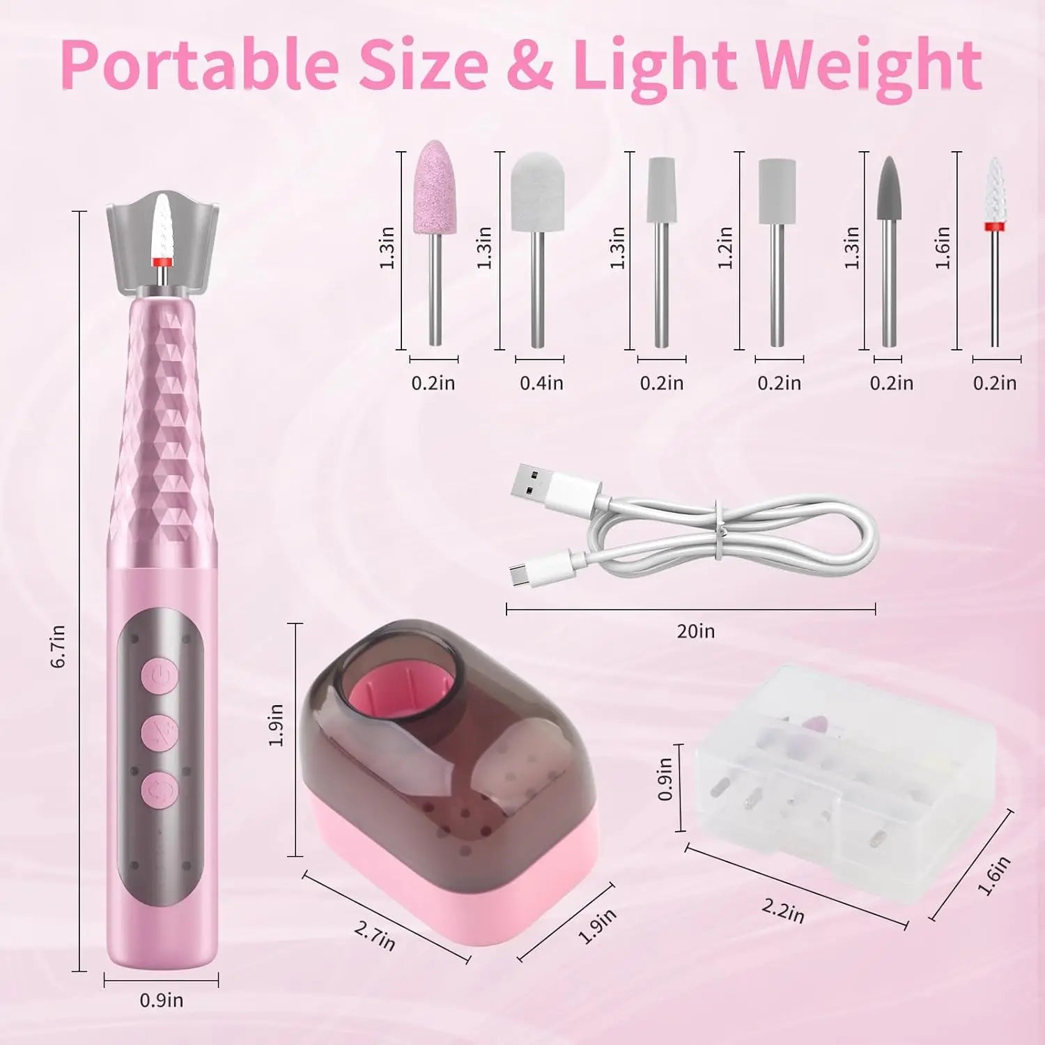 Cordless Electric Nail Drill Kit for Manicure and Pedicure - 2