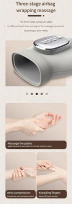 Electric Air Compression Hand Massager with Heat for Pain Relief
