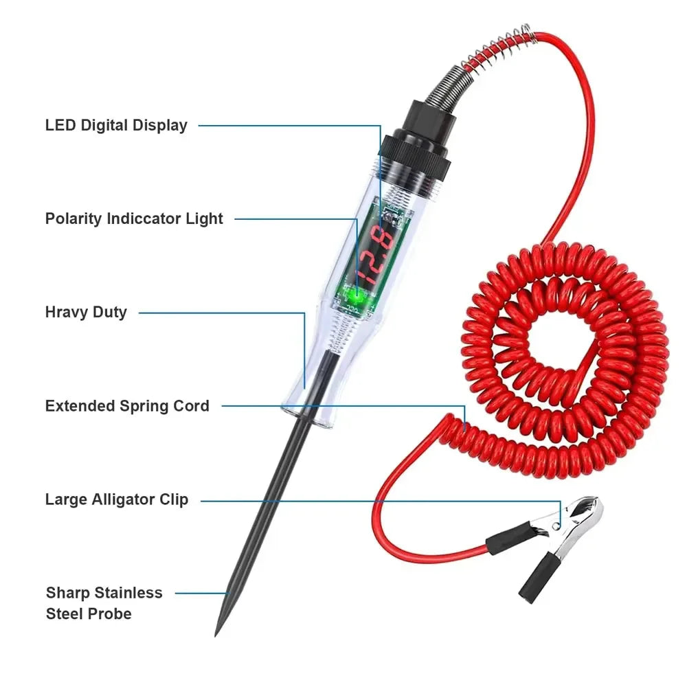 Digital LCD Car Circuit Voltage Tester Probe 3V-48V