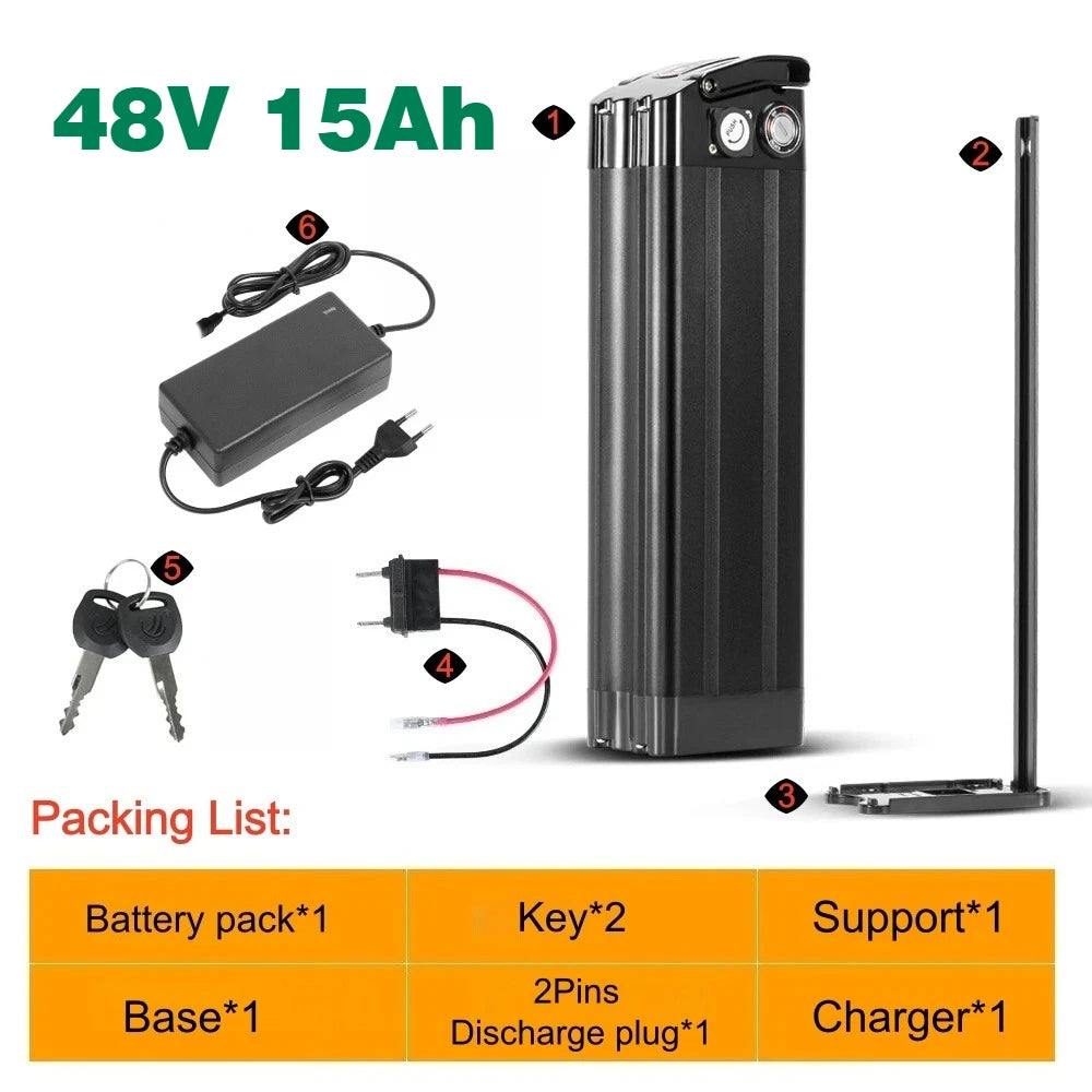 Silver Fish Lithium Battery Pack for Folding Electric Bikes