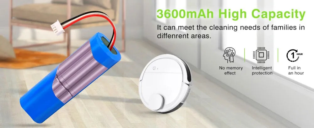 Replacement 6800mAh Battery for Deebot Ozmo Robot Vacuums - 9