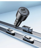 63W Dual-Port Fast Car Charger with PD 3.0 and PPS