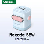 65W GaN Fast Wall Charger with 3 Ports for Laptops and Smartphones