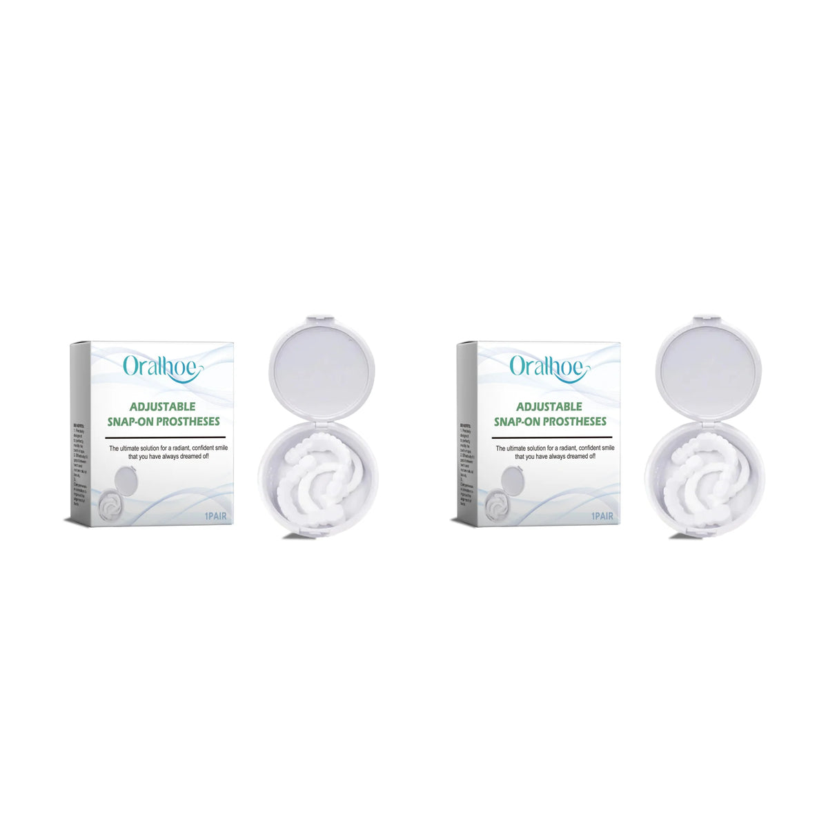 Adjustable Snap-On Smile Veneers for Teeth Gaps and Stains