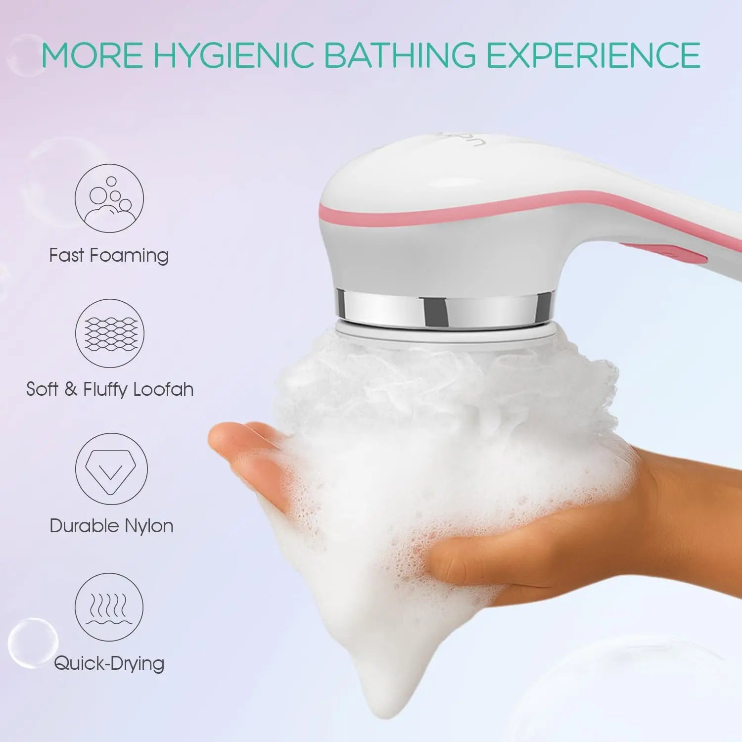 Electric Long Handle Body Brush for Shower and Exfoliation - 2